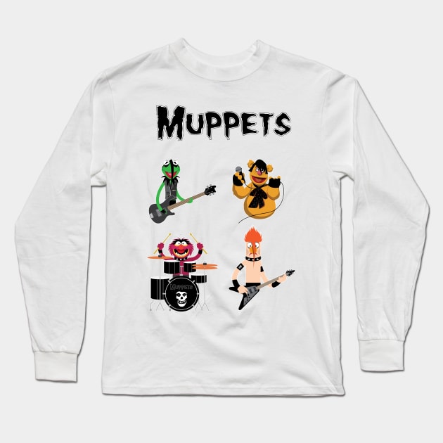 Punk Muppets Long Sleeve T-Shirt by Baby Rockstar